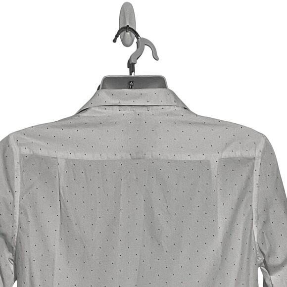 Denim & Flower White Polka Dot Button-Up Shirt M - Picture 5 of 9